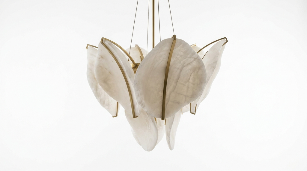 Aurelia Alabaster Cluster Sculptural Pendant Chandelier