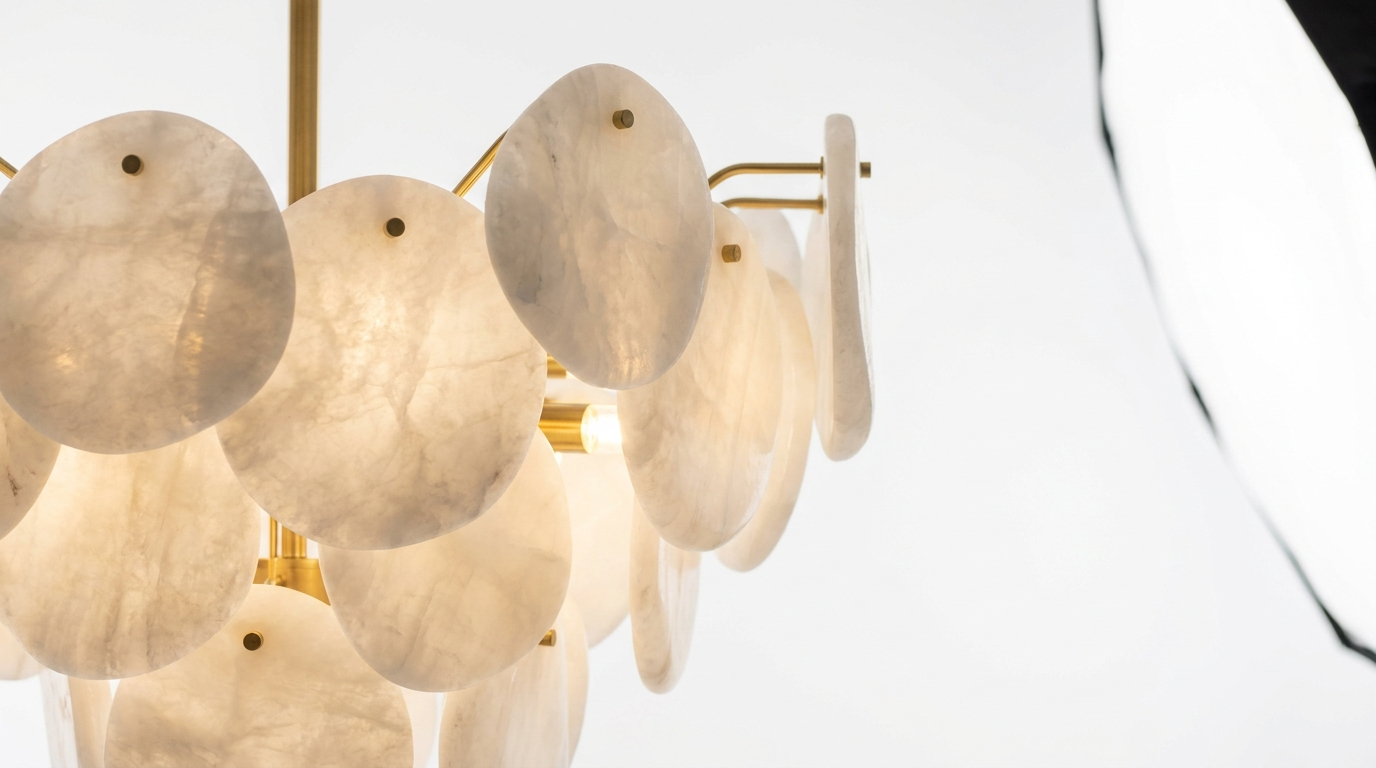 Aurelia Alabaster Cluster Sculptural Pendant Chandelier