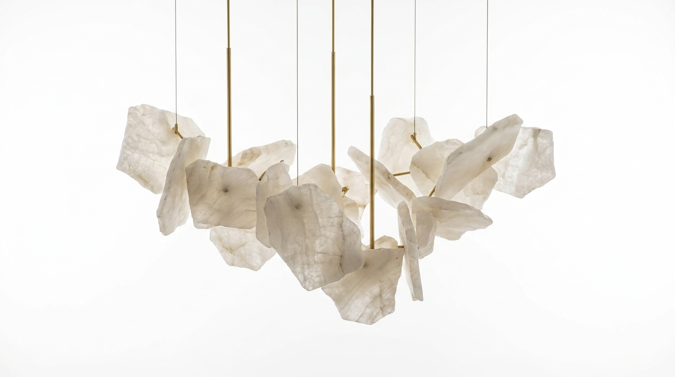 Aurelia Alabaster Cluster Sculptural Pendant Chandelier