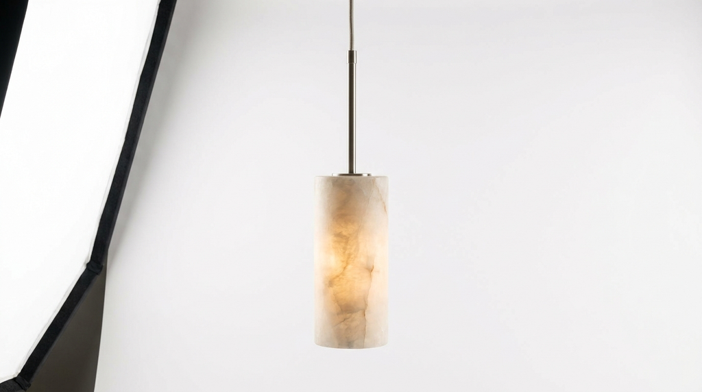 Aurora Pillar Alabaster Pendant Light