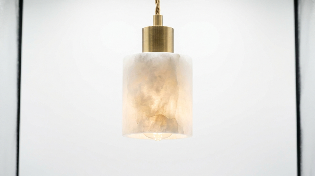 Aurora Pillar Alabaster Pendant Light