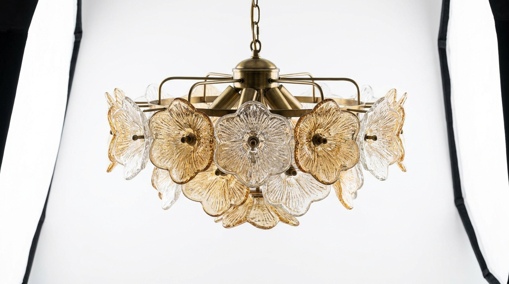Lucea Bloom Retro Glass Round Chandelier