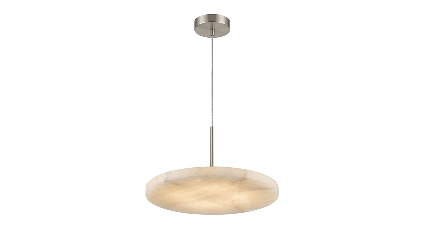 Celesto Disc Alabaster Minimalist Pendant Light