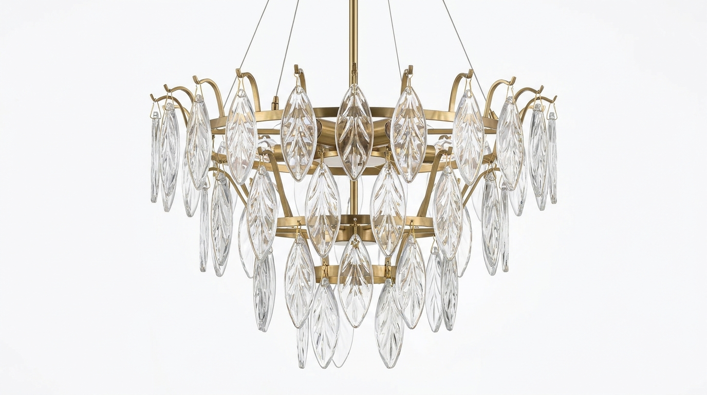 Nordic Crystal Leaf Chandelier