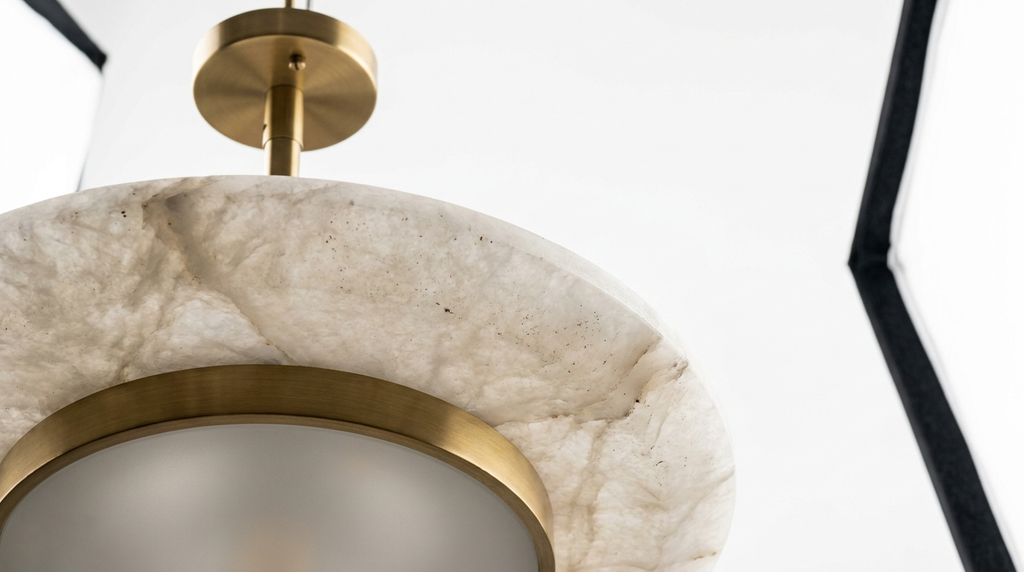 Celesto Disc Alabaster Minimalist Pendant Light