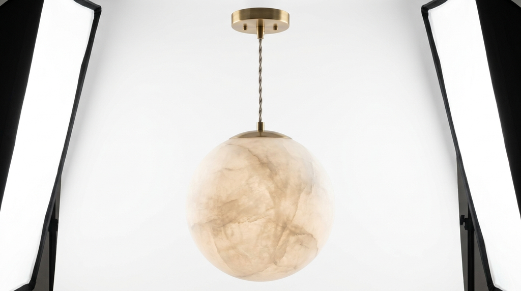 Celeste Orb Alabaster Pendant Light