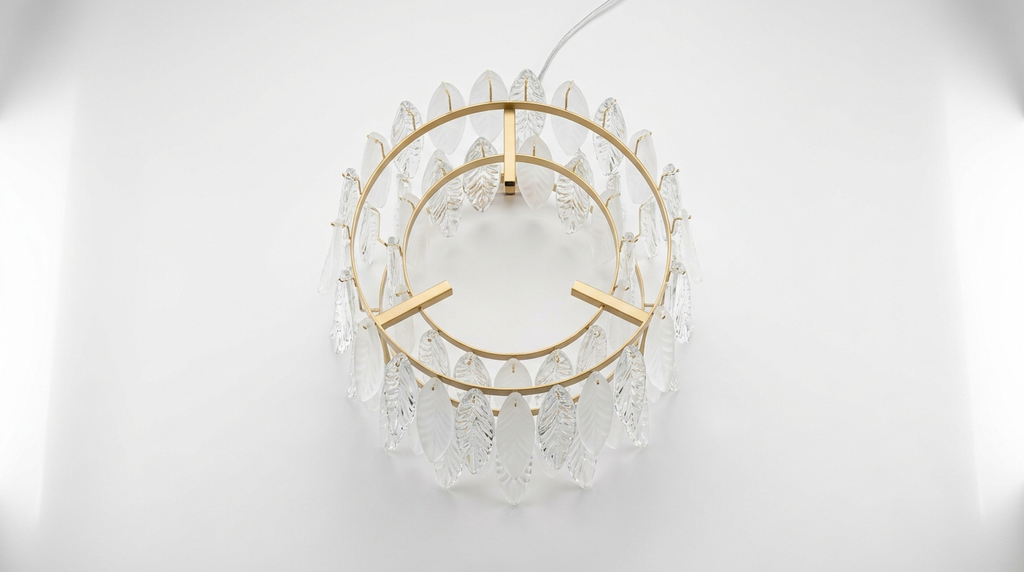 Nordic Crystal Leaf Chandelier