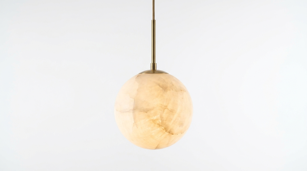 Celeste Orb Alabaster Pendant Light