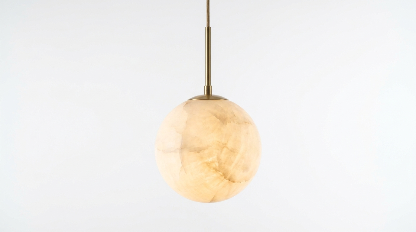 Celeste Orb Alabaster Pendant Light