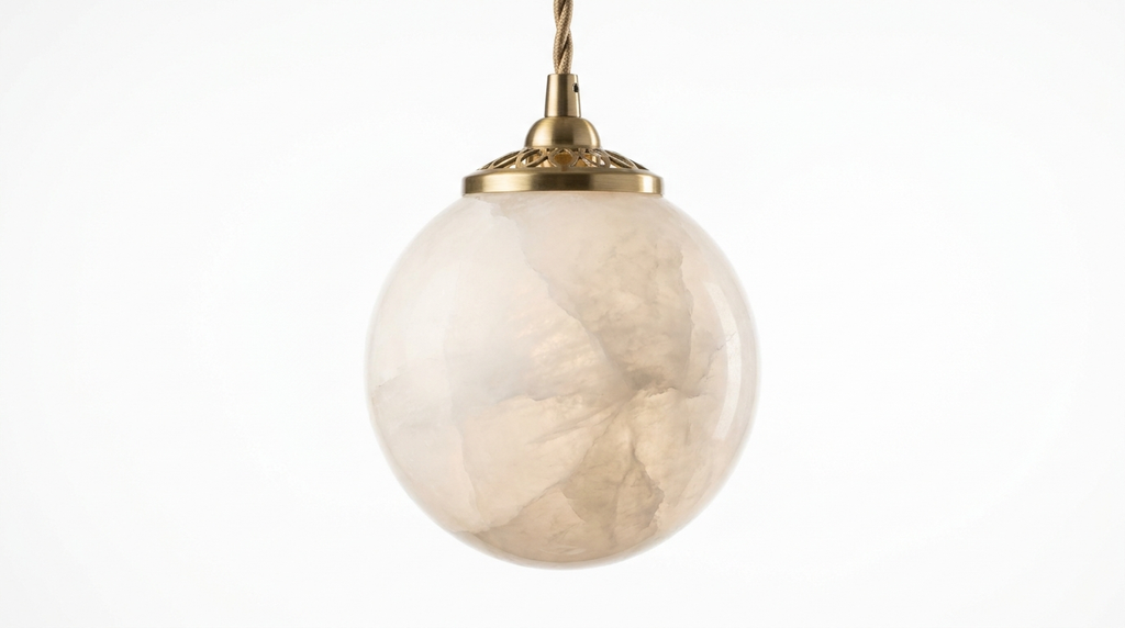 Celeste Orb Alabaster Pendant Light