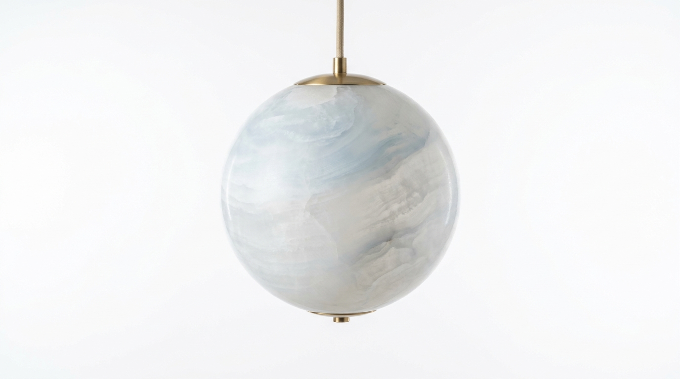 Celeste Orb Alabaster Pendant Light