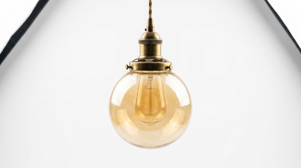Celestial Glow Retro Brass Glass Pendant Light