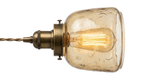 Celestial Glow Retro Brass Glass Pendant Light