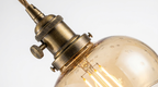 Celestial Glow Retro Brass Glass Pendant Light