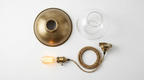 Celestial Glow Retro Brass Glass Pendant Light