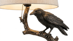 The Watchful Raven Resin Table Lamp
