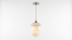Velia Acorn Alabaster Minimalist Pendant Light
