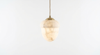 Velia Acorn Alabaster Minimalist Pendant Light