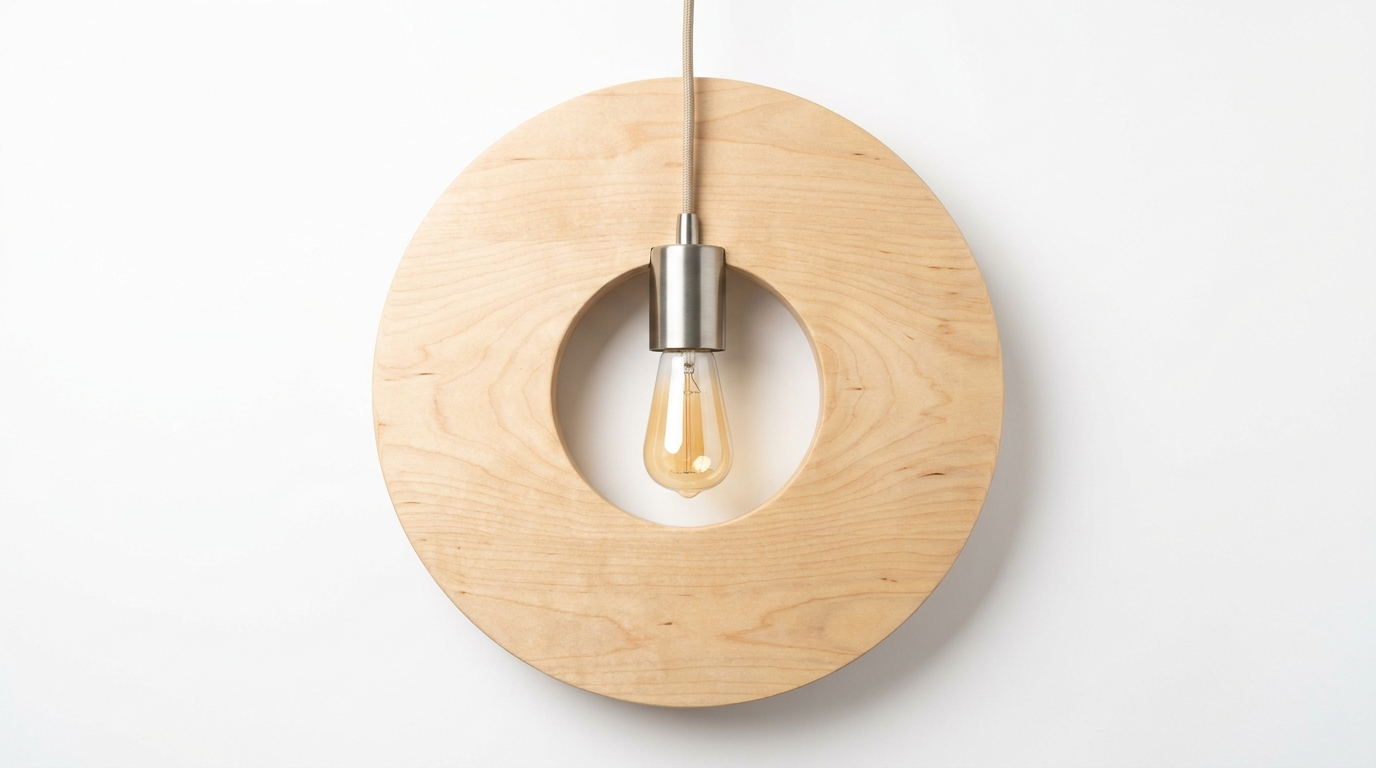 Birken Nordic Wood and Zinc Pendant Light
