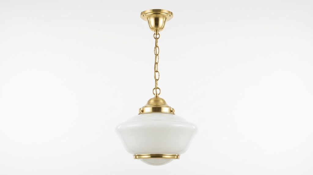 Ellery Vintage Schoolhouse Glass Pendant Light
