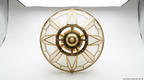 Marais Art Deco Glass and Metal Chandelier