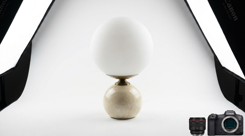 The Globe Radiance Retro Marble Glass Table Lamp
