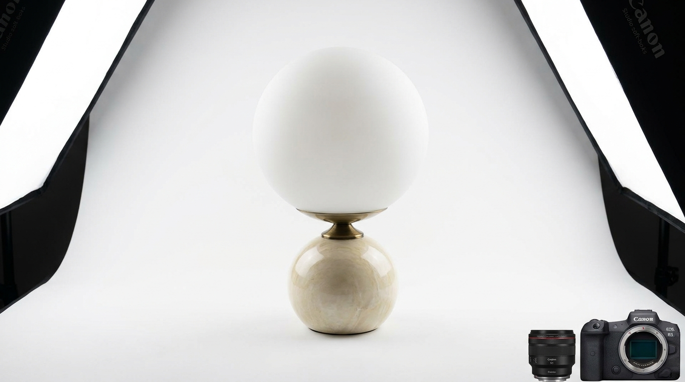 The Globe Radiance Retro Marble Glass Table Lamp