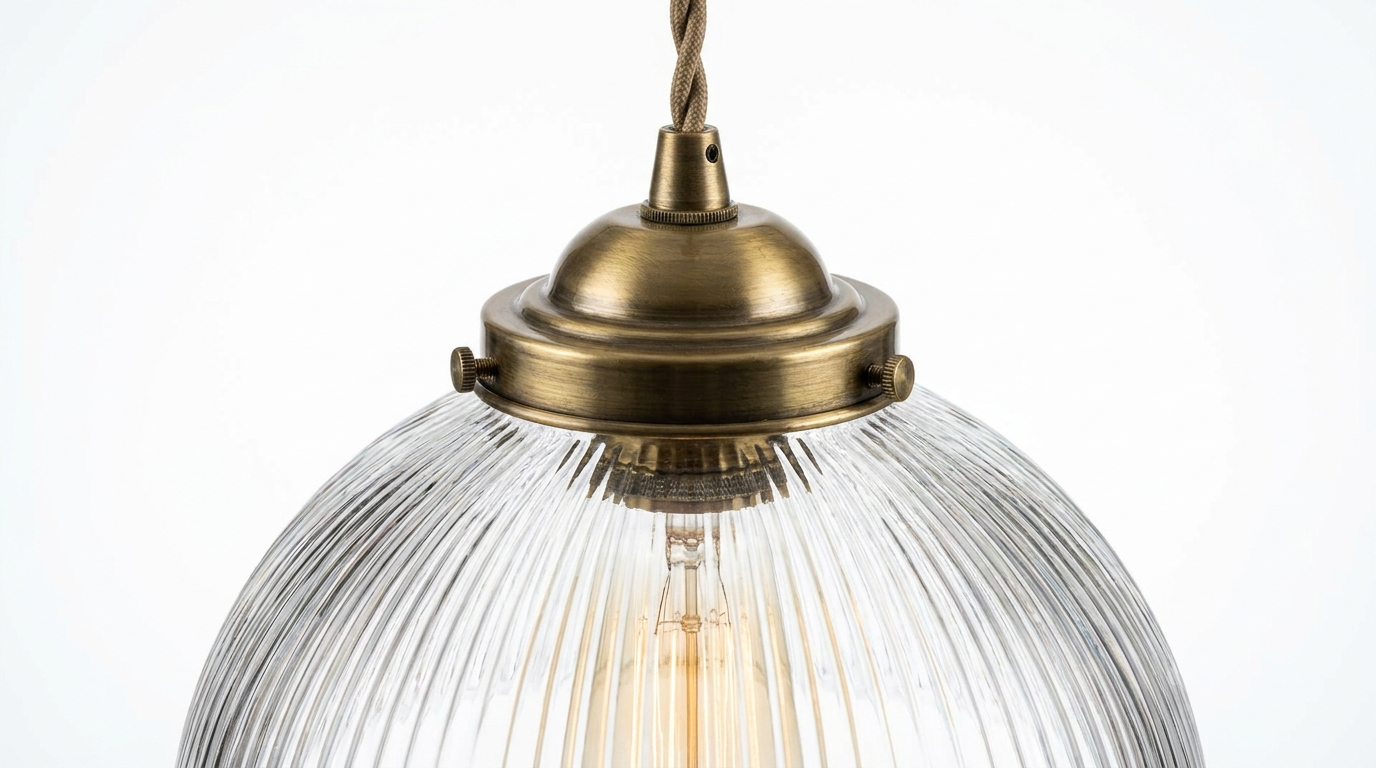 Ellery Vintage Schoolhouse Glass Pendant Light