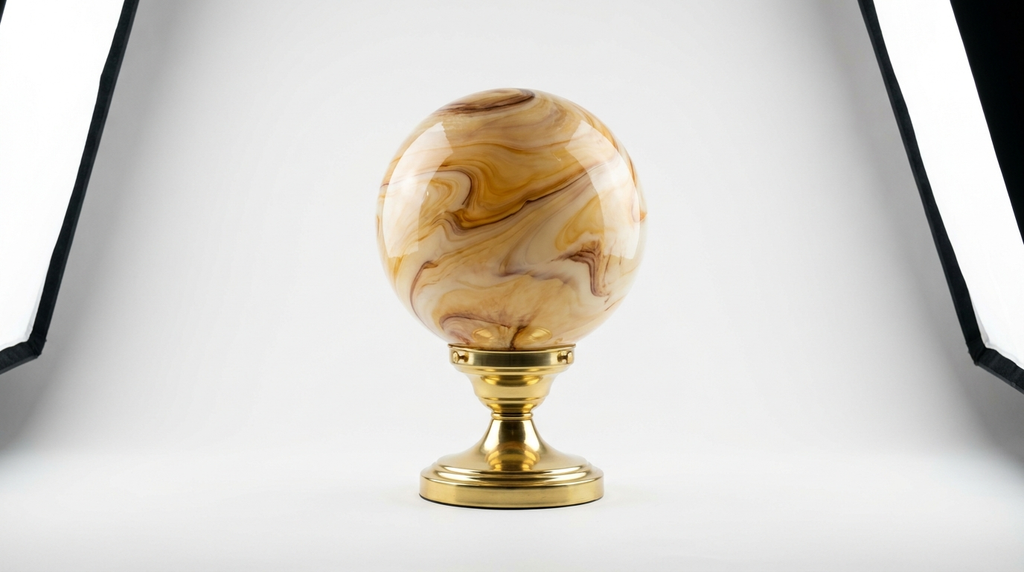 The Globe Radiance Retro Marble Glass Table Lamp