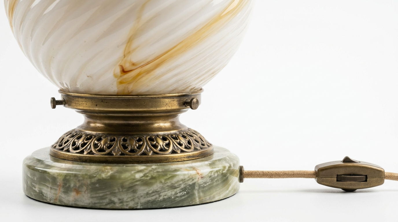 The Globe Radiance Retro Marble Glass Table Lamp