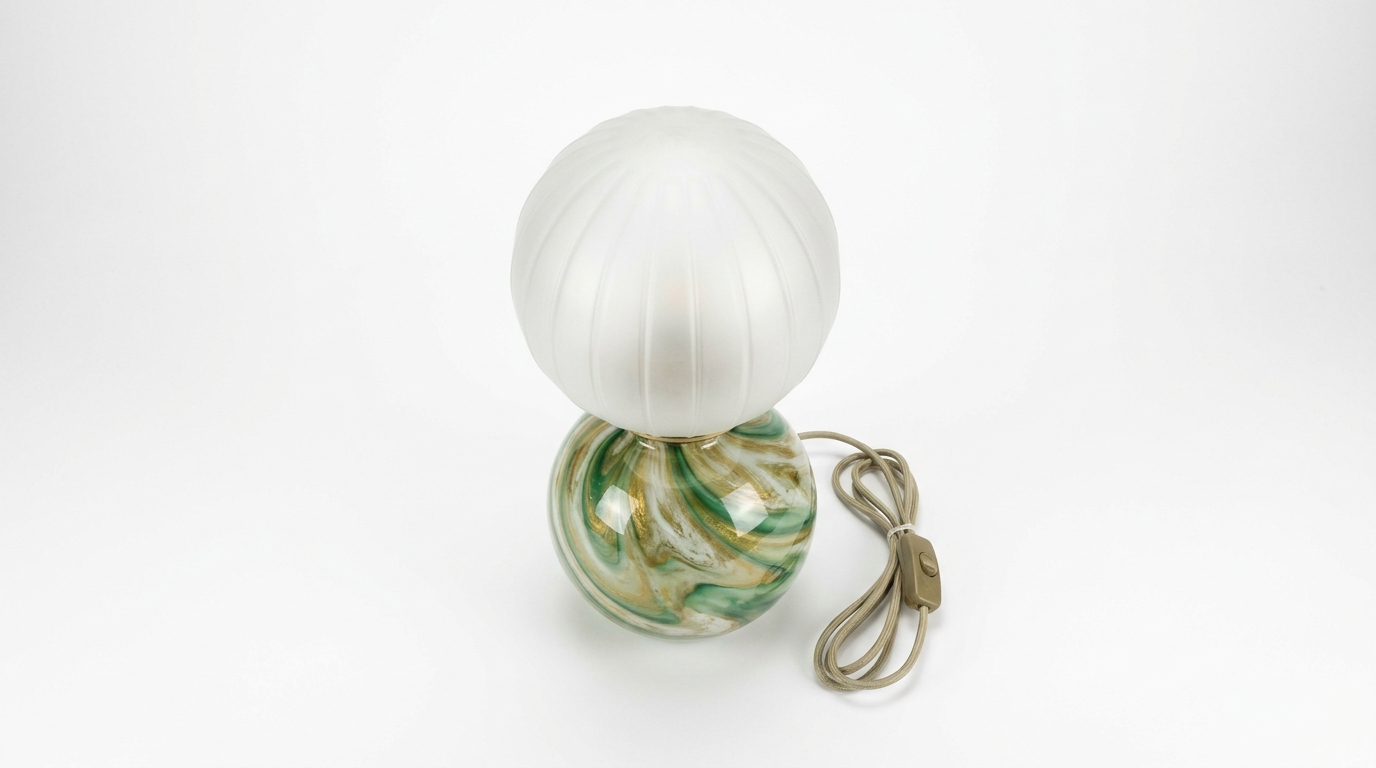 The Globe Radiance Retro Marble Glass Table Lamp