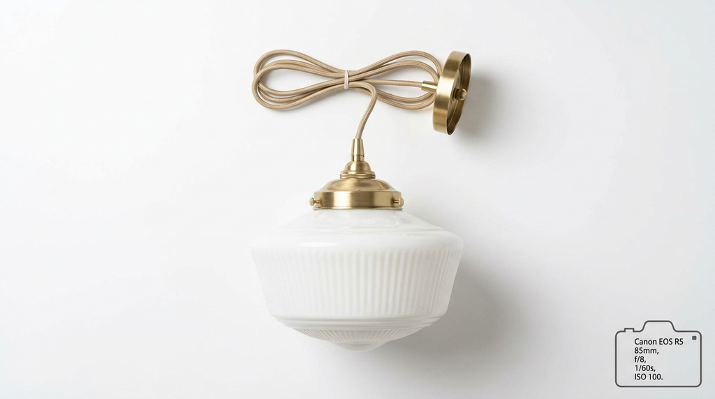 Ellery Vintage Schoolhouse Glass Pendant Light