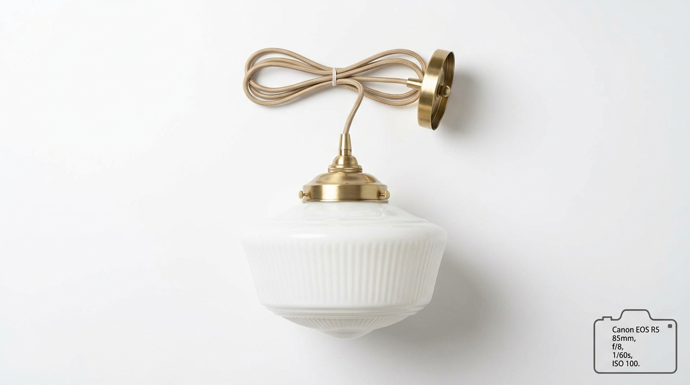 Ellery Vintage Schoolhouse Glass Pendant Light
