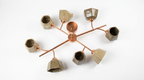 Vittorio Mid Century Copper Ceramic Chandelier