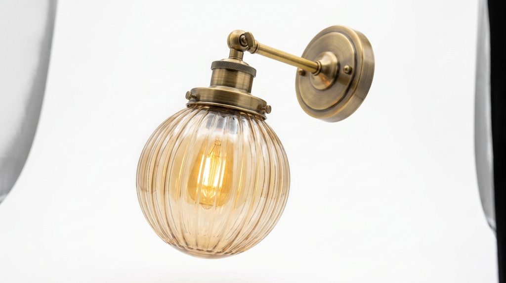 Uma Retro Glass Globe Wall Lamp