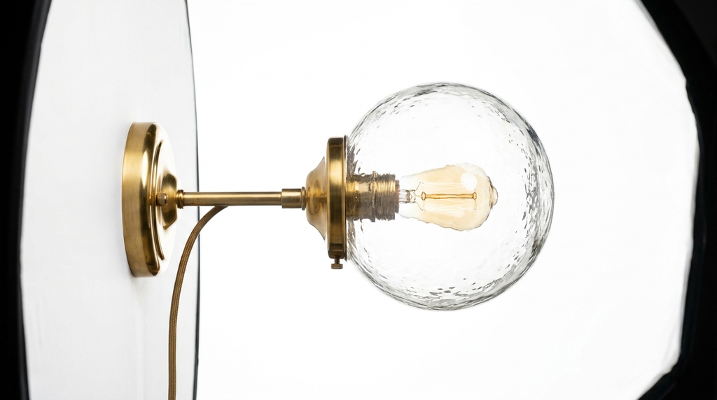 Uma Retro Glass Globe Wall Lamp