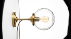 Uma Retro Glass Globe Wall Lamp