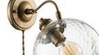 Uma Retro Glass Globe Wall Lamp