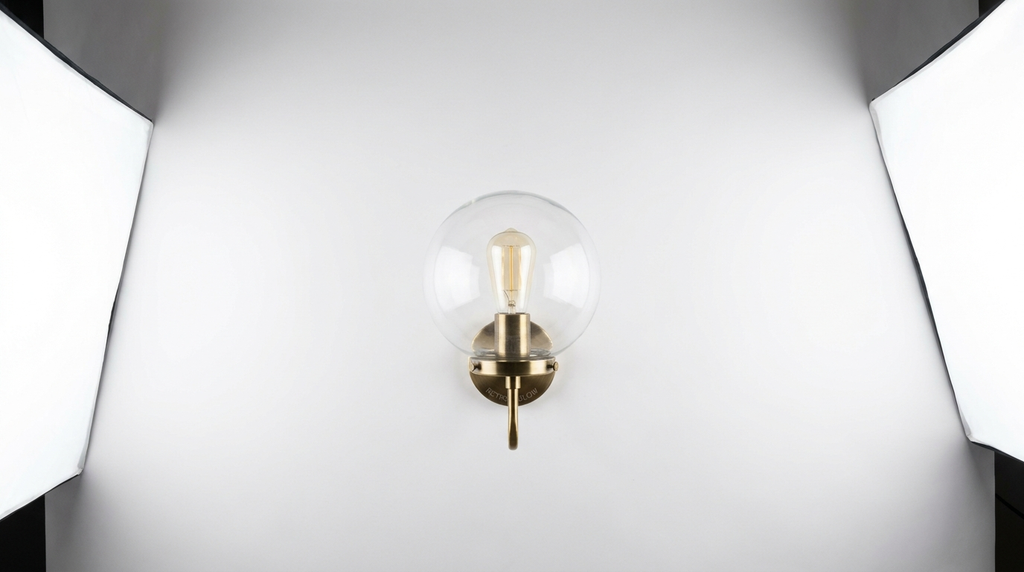 Uma Retro Glass Globe Wall Lamp