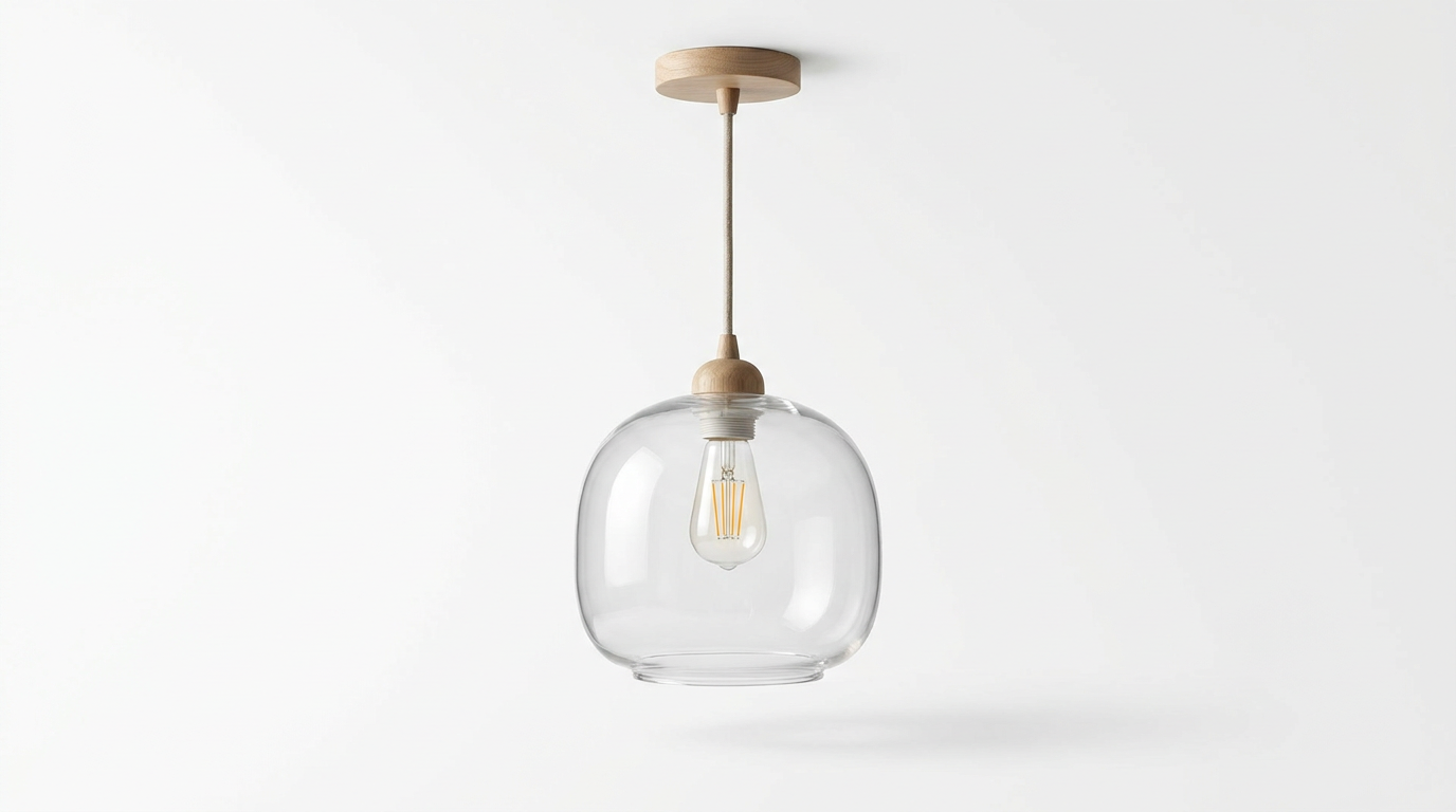 Lambda Minimalist Nordic Glass Ceiling Light
