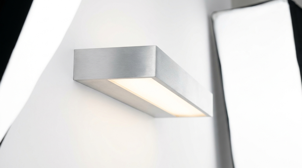 The Geometry of Silence Minimalist Aluminum Wall Light