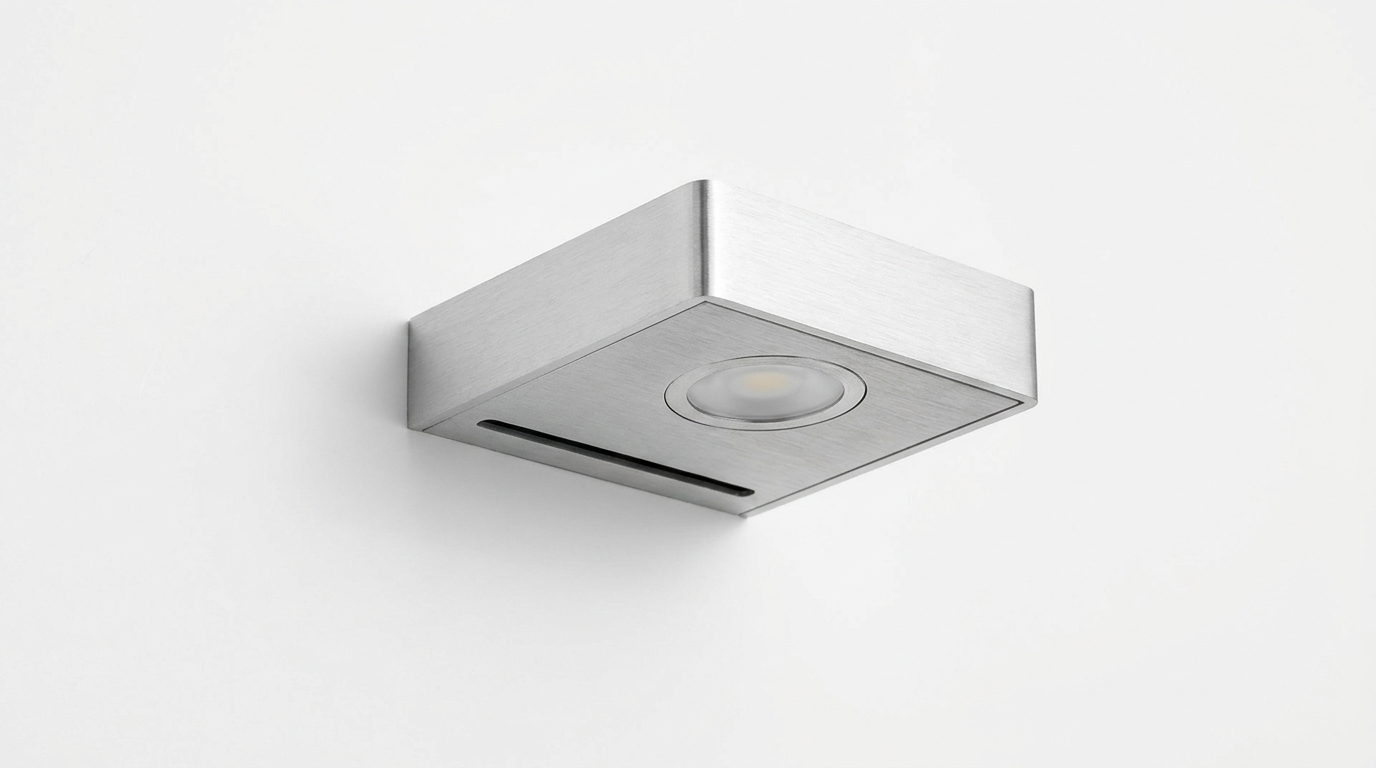 The Geometry of Silence Minimalist Aluminum Wall Light