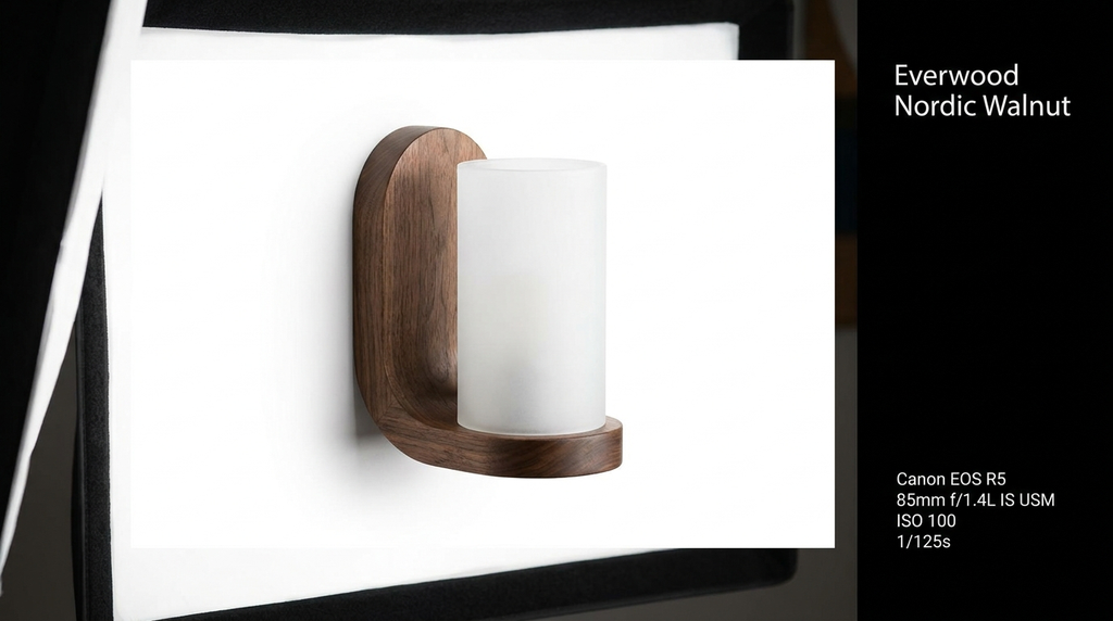 Everwood Nordic Walnut Wall Light