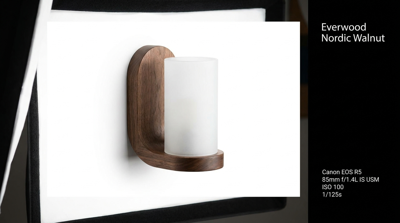 Everwood Nordic Walnut Wall Light