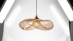 Radiant Wirelight Sculptural Japandi Metal Pendant Light