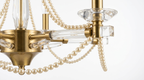 Pearl Glam Brass Acrylic Chandelier