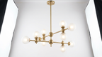 Sphere Stem Light Luxury Brass Chandelier