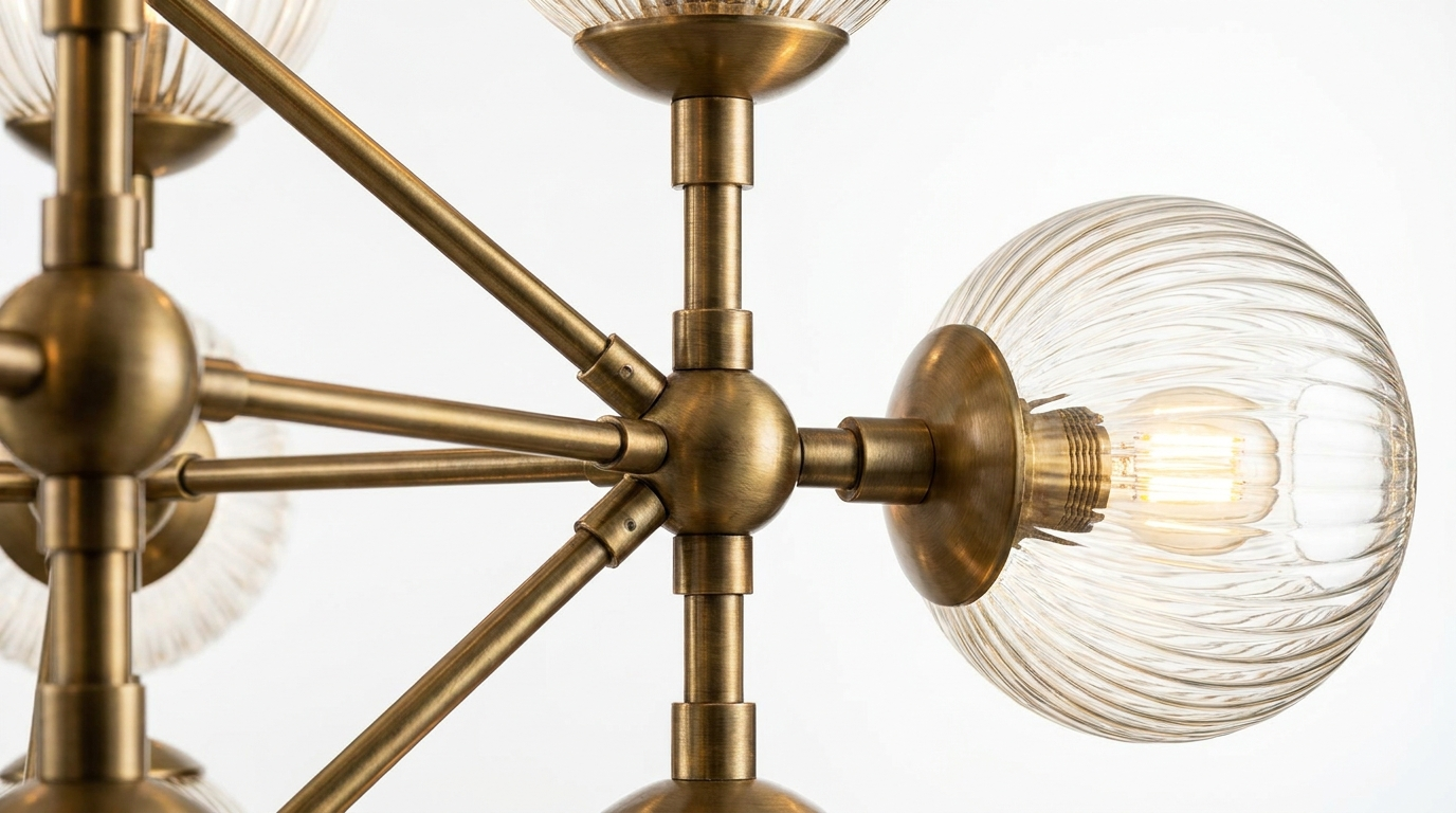 Sphere Stem Light Luxury Brass Chandelier
