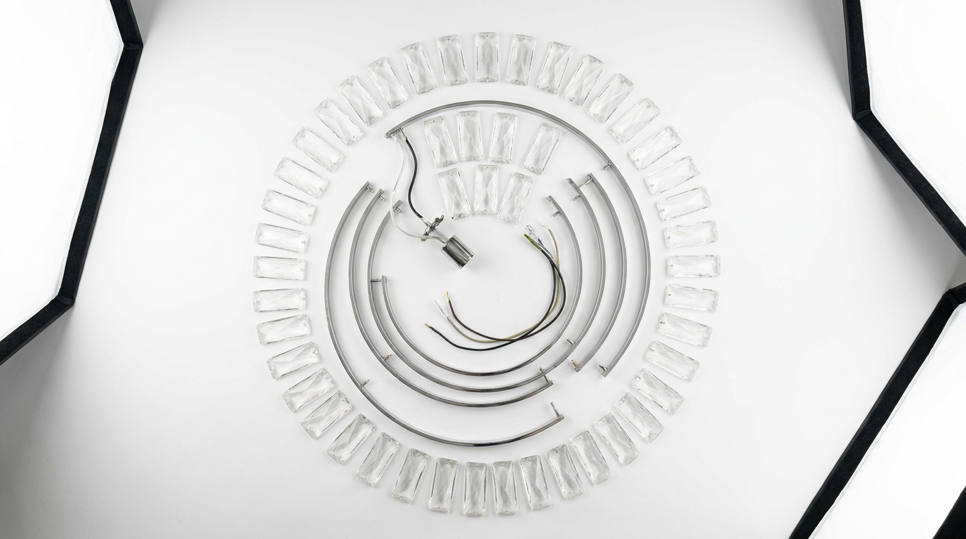 Squillo Nordic Glass Crystal Chandelier