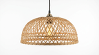 Boho Handwoven Bamboo Pendant Light
